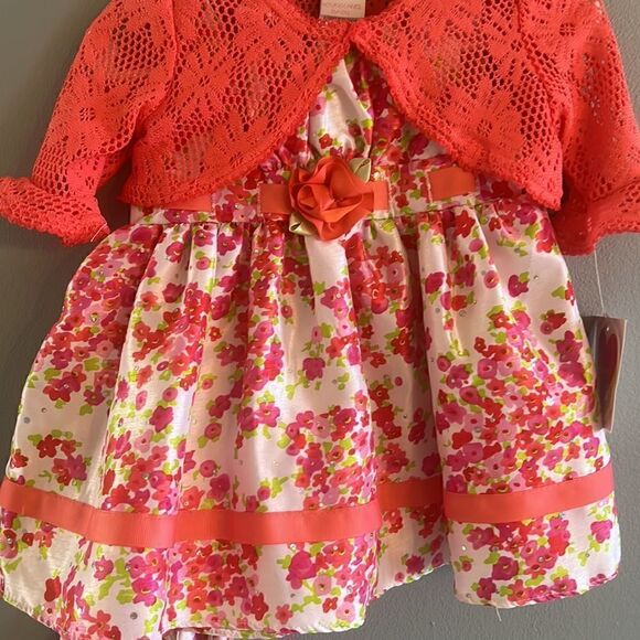 Baby Girl’s New with tags spring summer dress and sweater set size 9 months - Picture 6 of 15